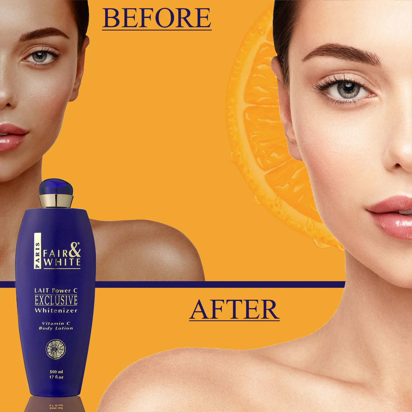 Fair And White Exclusive Brightening Body Lotion With Vitamin C 500ml / 17.6 fl oz - Image 4
