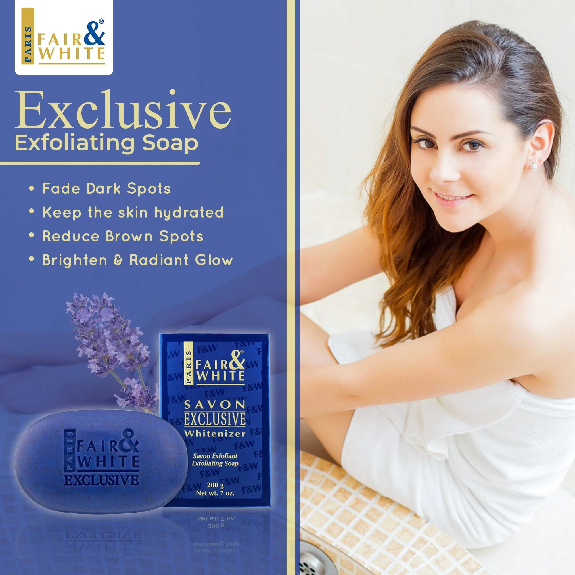 Fair And White Exclusive Exfoliating Soap 200g / 7 fl oz - Image 4