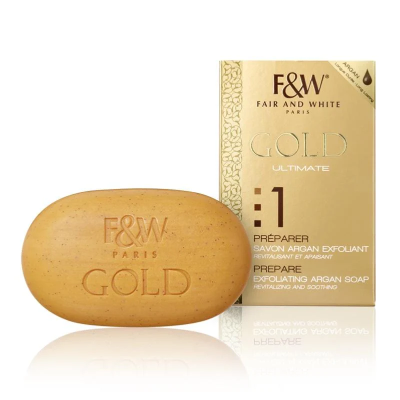 Gold :1 Argan Oil Exfoliating Bar Soap 200g