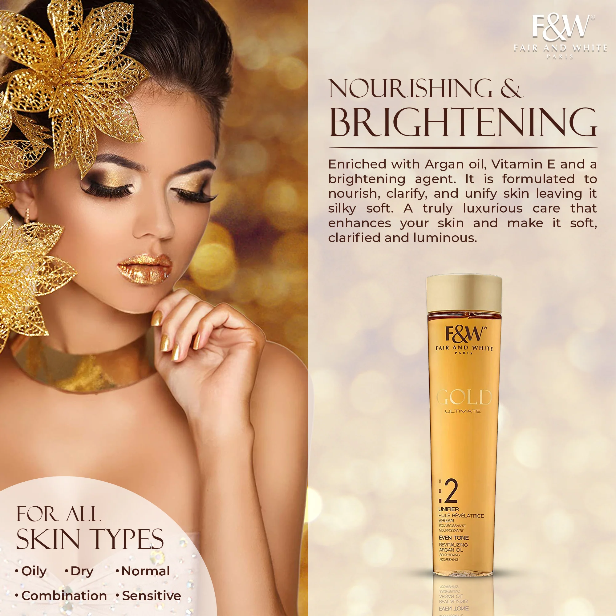 Gold :2 Revitalizing Argan Oil 200ml - Image 4
