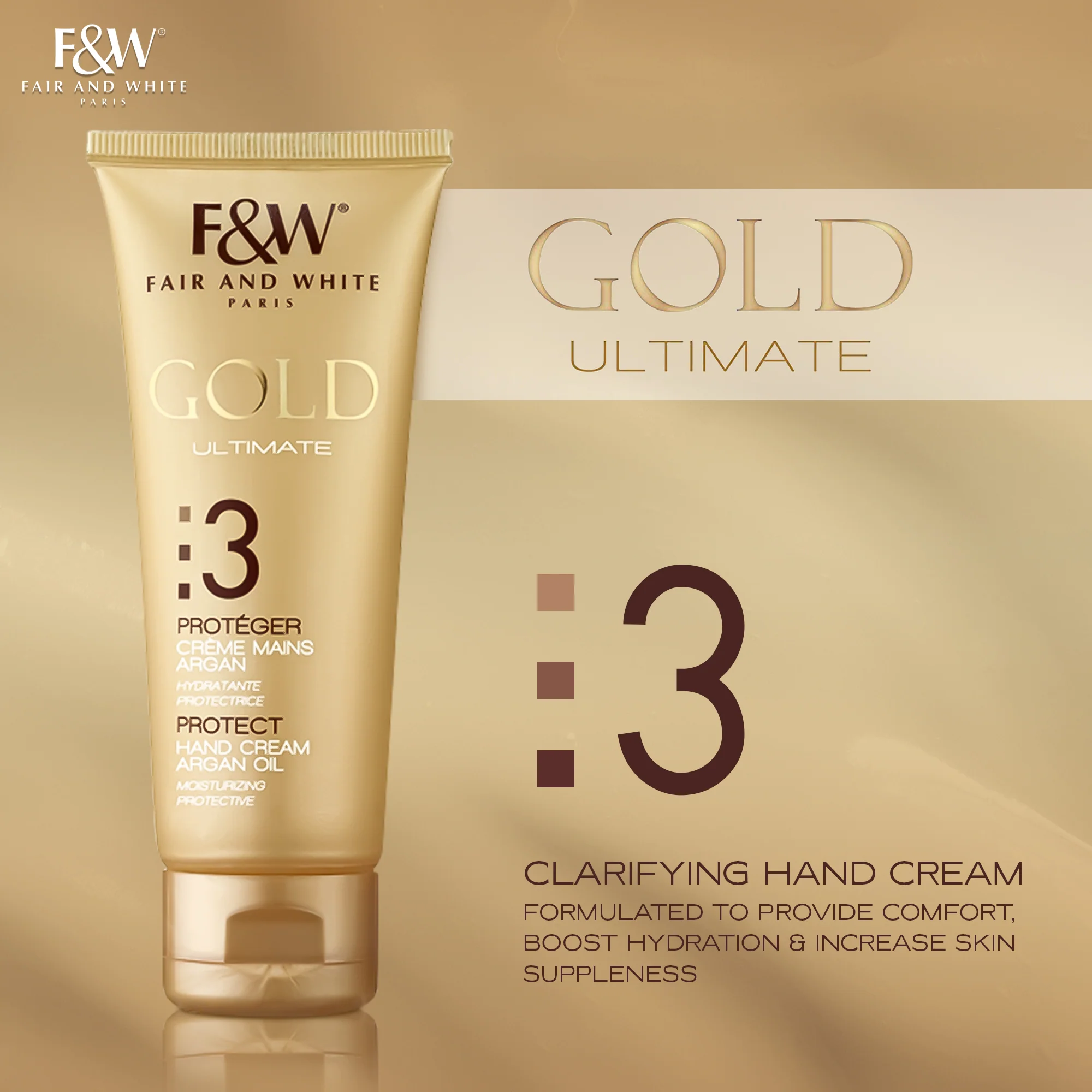 Gold :3 Argan Oil Hand Cream 75ml - Image 4