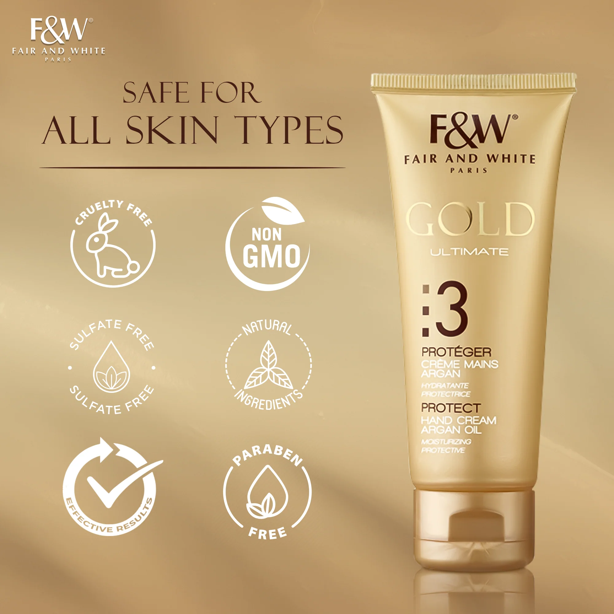 Gold :3 Argan Oil Hand Cream 75ml - Image 8