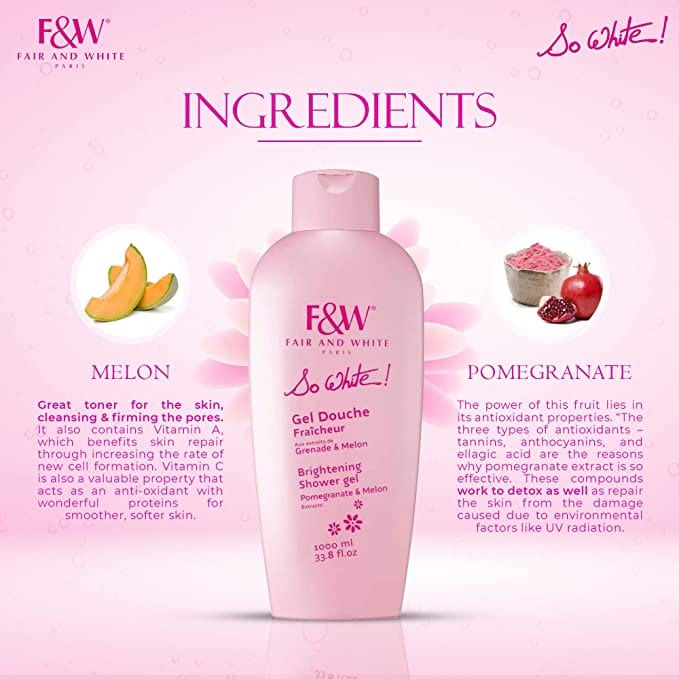 So White Brightening Shower Gel 1000ml - Image 5